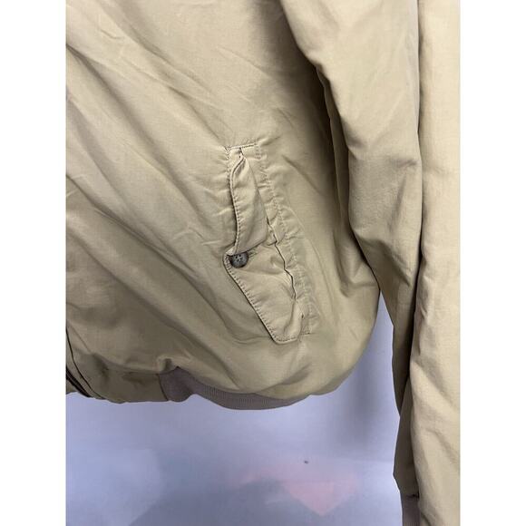 Vintage LL Bean Jacket Mens Medium Tan Bomber Plaid Vented Golf Lightweight - Picture 3 of 8